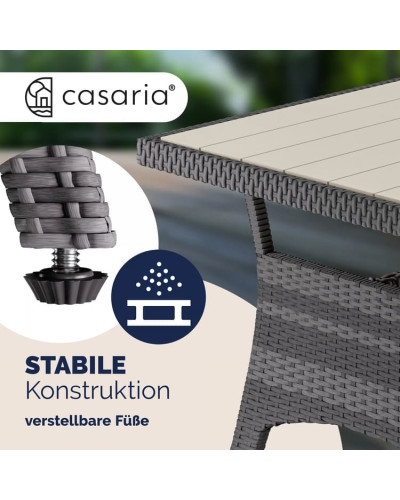 Polyrattan Ecklounge Grau/Anthrazit inkl Kissen kaufen