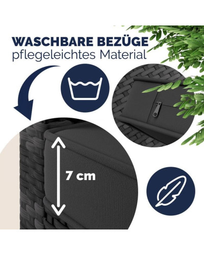 Polyrattan Ecklounge Grau/Anthrazit inkl Kissen kaufen