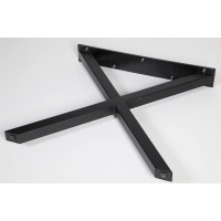 Beine für Sitzbank 40x30 cm anthrazit aus pulverbeschichtetem Stahl, 2er Set Bankbeine, X-förmiges Bankgestell, Schwarz 