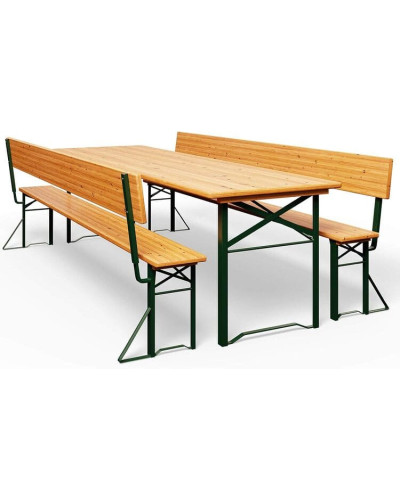 Beer tent set with backrest 220 x 70 (table + 2 benches)  from the manufacturer