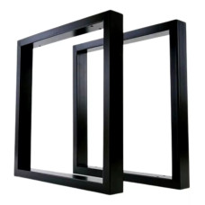 Table frame 70x72 cm anthracite made of powder-coated stainless steel, set of 2 table legs in industrial style, table base LOFT black 