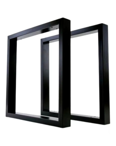Table frame 70x72 cm anthracite made of powder-coated stainless steel, set of 2 table legs in industrial style, table base LOFT black  from the manufacturer