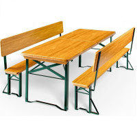 Beer tent set with backrest 170 x 70 foldable