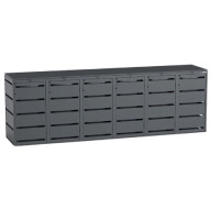 Garbage can box set of 6 240L Dagobert