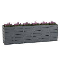 Garbage can box 6-pack 240L with plant roof