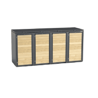 4-piece steel bin box 240l Holzmichl 