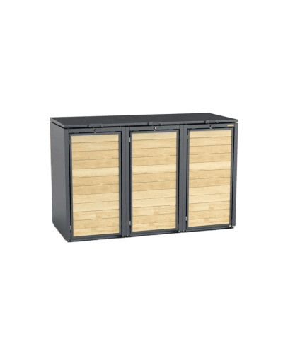 Mülltonnenbox 3er 120l Holzmichl und Müllbehälterschränke aus Stahl online kaufen: Ihre perfekte Mülltonne bei INCAPCORP