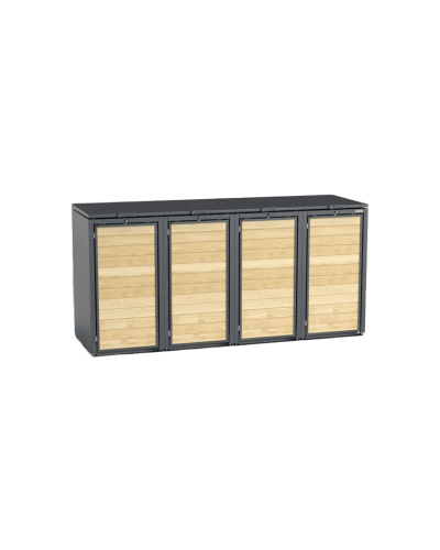 Mülltonnenbox 4er 120l Holzmichl  und Müllbehälterschränke aus Stahl online kaufen: Ihre perfekte Mülltonne bei INCAPCORP