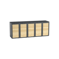 5-piece steel bin box 120l Holzmichl 