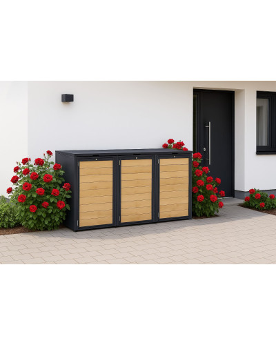 Mülltonnenbox 3er 120l Holzmichl und Müllbehälterschränke aus Stahl online kaufen: Ihre perfekte Mülltonne bei INCAPCORP