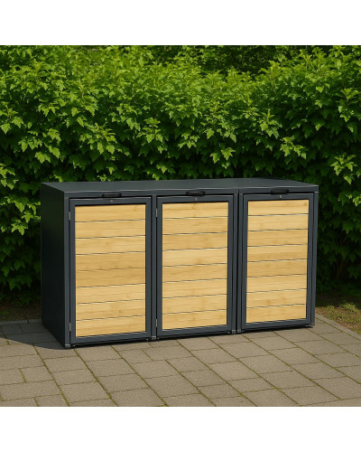 Mülltonnenbox 3er 240l Holzmichl und Müllbehälterschränke aus Stahl online kaufen: Ihre perfekte Mülltonne bei INCAPCORP