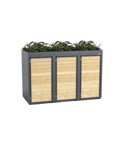 Mülltonnenbox mit Blumenkasten online kaufen: Müllbehälterschränke aus Stahl für Ihre Mülltonne