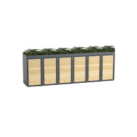 Waste Bin Storage 6x 120l Holzmichl with Planting Roof