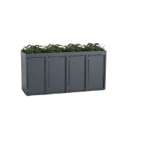 4-piece steel bin box 120l Stahlfred with plant roof