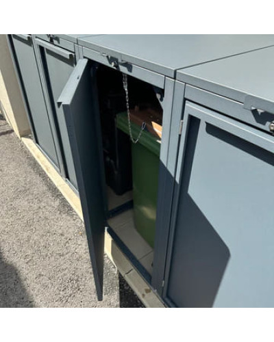 Mülltonnenbox 3er 240l Stahlfred mit Pflanzdach und Müllbehälterschränke aus Stahl online kaufen: Ihre perfekte Mülltonne bei INCAPCORP