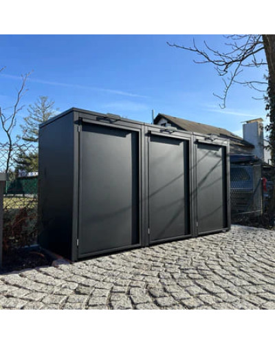 Mülltonnenbox 3er 120l Stahlfred und Müllbehälterschränke aus Stahl online kaufen: Ihre perfekte Mülltonne bei INCAPCORP