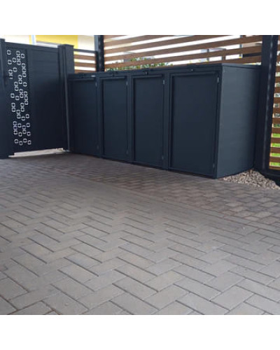 Mülltonnenbox 5er 240l Stahlfred und Müllbehälterschränke aus Stahl online kaufen: Ihre perfekte Mülltonne bei INCAPCORP