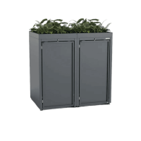2-piece steel bin box 240l Stahlfred with plant roof