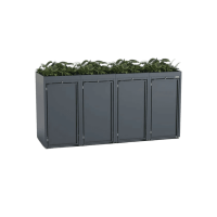 4-piece steel bin box 240l Stahlfred with plant roof
