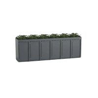 Mülltonnenbox 6er 240l Stahlfred mit Pflanzdach