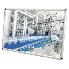 Vialux Flat Mirror Without Glass Shards - 400x1200mm with Frame - PMMA