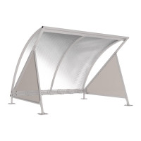 Procity Half Moon Canopy Basic Model (with Tinted Panels) with 6-Bike Rack, L 2800 mm