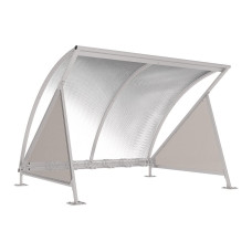 Procity Half Moon Canopy Basic Model (with Tinted Panels) with 6-Bike Rack, L 2800 mm
