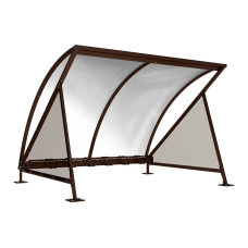 Procity Half Moon Canopy Basic Model (with Tinted Panels) with 6-Bike Rack, L 2800 mm
