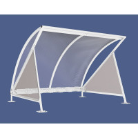 Procity Half Moon Canopy Basic Model (with Tinted Panels) with 6-Bike Rack, L 2800 mm