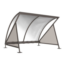 Procity Half Moon Canopy Basic Model (with Tinted Panels) with 6-Bike Rack, L 2800 mm