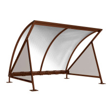 Procity Half Moon Canopy Basic Model (with Tinted Panels) with 6-Bike Rack, L 2800 mm