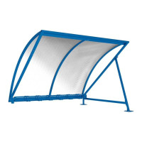 Procity Half-Moon Canopy Extension (with Tinted Panels) with Bike Rack 6 Spaces, L 2800 mm