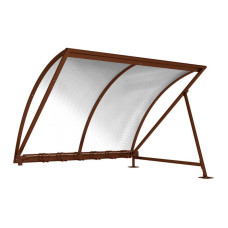 Procity Half-Moon Canopy Extension (with Tinted Panels) with Bike Rack 6 Spaces, L 2800 mm
