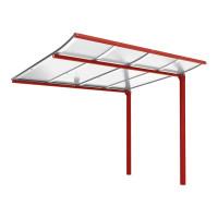 Procity Bicycle Shelter Modulo Extension Unit Without Cladding, L 2510 mm.
