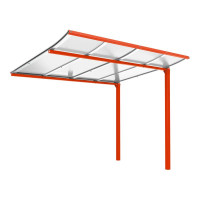Procity Bicycle Shelter Modulo Extension Unit Without Cladding, L 2510 mm.