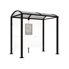 Procity Waiting Hall Square Tube, without Side Panels, L 2500 mm