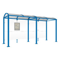 PROCITY WarteHalle Vierkantrohr, ohne Seitenverkleidungen, L 5000 mm.