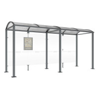 PROCITY WarteHalle Vierkantrohr, ohne Seitenverkleidungen, L 5000 mm.