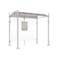 PROCITY Wartehalle Province, ohne Seitenverkleidungen, L 2500 mm.
