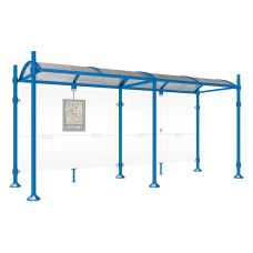 PROCITY Wartehalle PROVINCE, ohne Seitenverkleidungen, L 5000 mm.