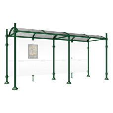 PROCITY Wartehalle PROVINCE, ohne Seitenverkleidungen, L 5000 mm.