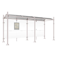 PROCITY Wartehalle PROVINCE, ohne Seitenverkleidungen, L 5000 mm.