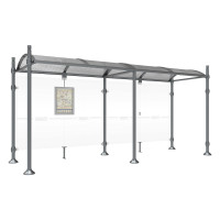 PROCITY Wartehalle PROVINCE, ohne Seitenverkleidungen, L 5000 mm.