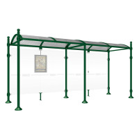 PROCITY Wartehalle PROVINCE, ohne Seitenverkleidungen, L 5000 mm.