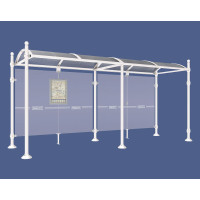 PROCITY Wartehalle PROVINCE, ohne Seitenverkleidungen, L 5000 mm.
