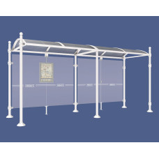 PROCITY Wartehalle PROVINCE, ohne Seitenverkleidungen, L 5000 mm.