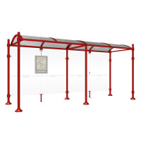 PROCITY Wartehalle PROVINCE, ohne Seitenverkleidungen, L 5000 mm.