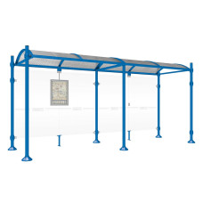PROCITY Wartehalle PROVINCE, ohne Seitenverkleidungen, L 5000 mm.