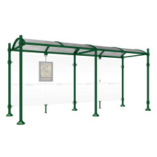 PROCITY Wartehalle PROVINCE, ohne Seitenverkleidungen, L 5000 mm.
