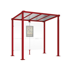 ProCity Wartehalle Milano- Ohne Seitenverkleidungen, L 2500 mm.